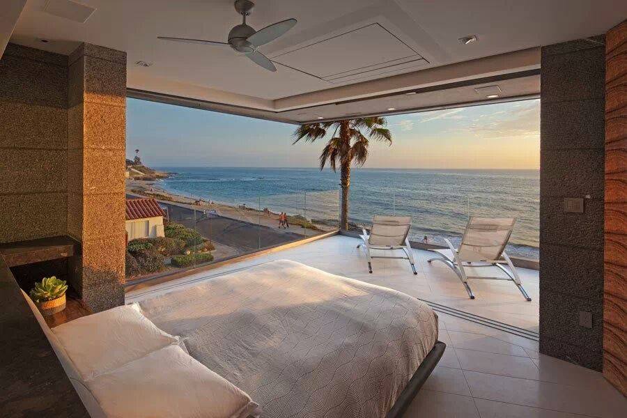 Ladybird ; A close up shot of a ladybird making its way across a leaf.